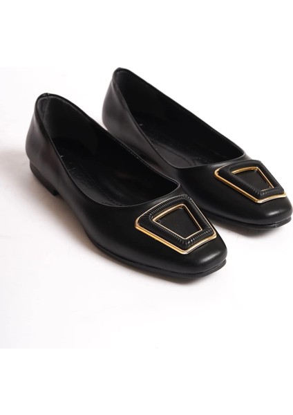 Kaylee Bağcıksız Ortopedik Rahat Taban Toka Detaylı Kadın Babet Ayakkabı St - Siyah fırsatları