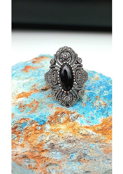 Oltu Taşlı Gümüş Yüzük SY00018