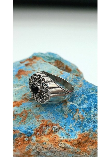 Gümüş Oltu Taşlı Yüzük SY00013 fiyatları