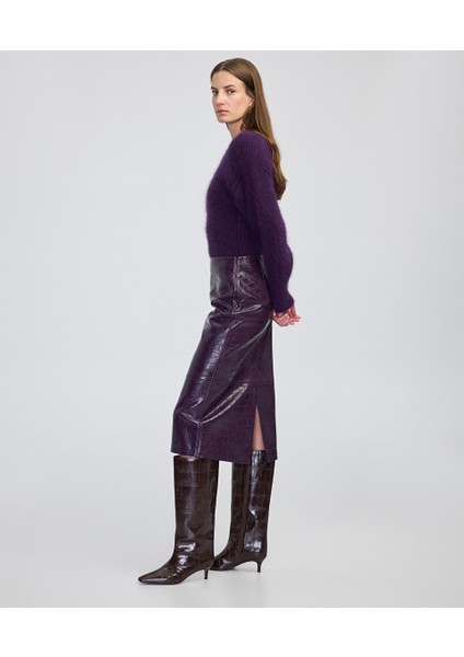 Timsah Derisi Görünümlü Midi Etek IW6250004129017 fiyatları