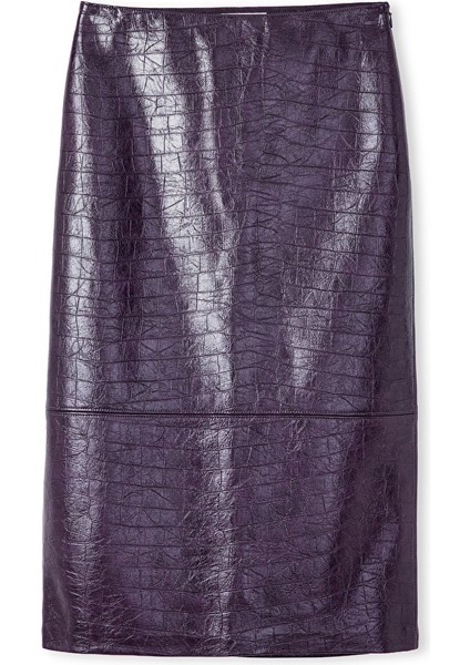 Timsah Derisi Görünümlü Midi Etek IW6250004129017 fırsatları