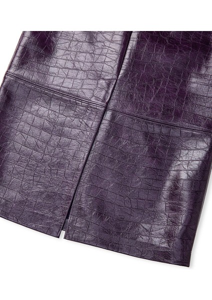 Timsah Derisi Görünümlü Midi Etek IW6250004129017 indirimleri