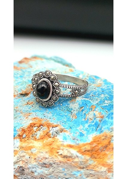 Oltu Taşlı Gümüş Yüzük SY00017