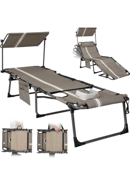 Kingcamp Magnolia B10 Plus Hands-Free Premium 7 Kademeli Katlanır Şezlong Grey/white fiyatları