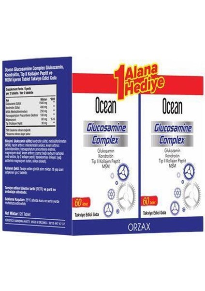 Ocean Glucosamine Complex 60 Tablet - 1 Alana 1 Hediye