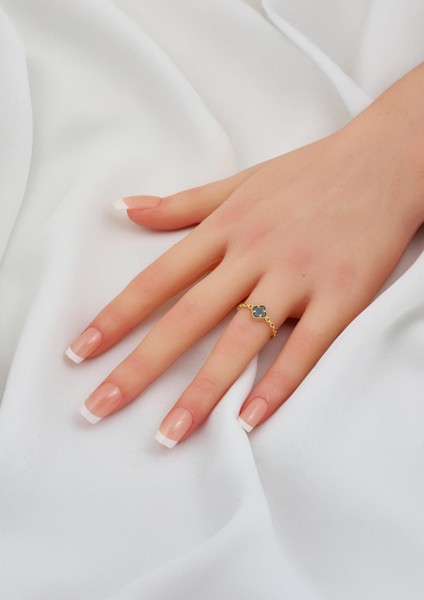 Siyah Taşlı Yonca 14 Ayar Altın Takı Seti fırsatları