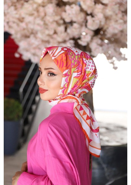 Darla Desenli Eşarp Turuncu