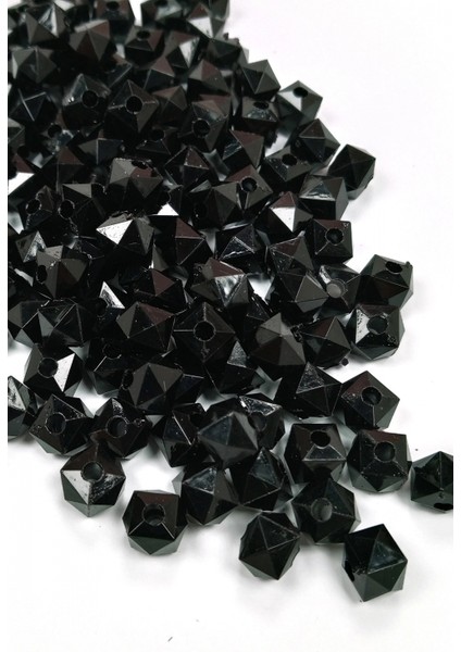 Küp Boncuk Içten Boncuklu Bileklik Çanta Boncuğu 10 mm 50 gr Siyah - BNC457 fiyatları