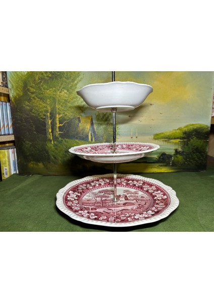 Spode Porselen Sunumluk 35 cm Boyunda Büyük Tabak 27 cm Çapında indirimleri