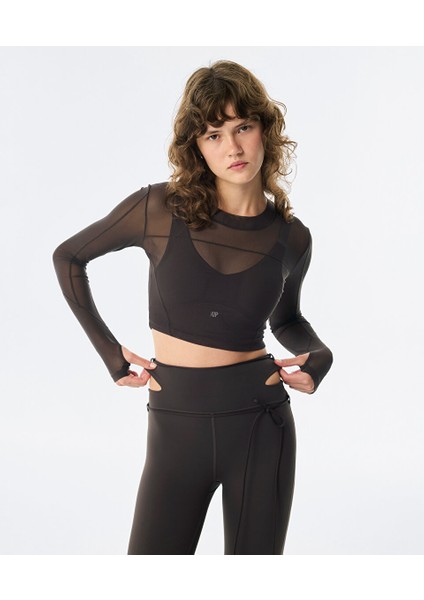 Transparan Crop Tişört TW6250070096074