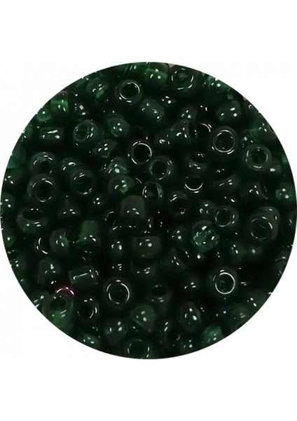 Dökme Cam Kum Boncuk (8/0) 3 mm - 60 Gram - Şeffaf Koyu Yeşil - BNC196 fiyatları