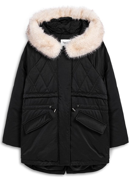 Suni Kürk Yakalı Mont TW6250012218001 indirimleri