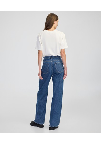 Asimetrik Bel Baggy Jean Pantolon IW6250018050629 fırsatları