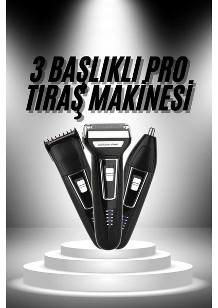 3'lü Set Saç Sakal Kesme Traş Makinesi Burun Kılı Alma Tıraş Makinesi fiyatları