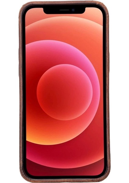 Apple iPhone 12 Pro Max Uyumlu Deri Arka Kapak Rock G2 Kahve fiyatları