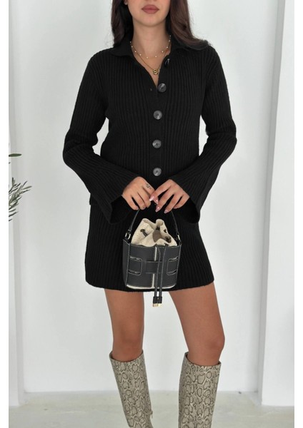 Fitilli Örgü Takım: Triko Hırka & Mini Etek Ikili Set 8009 fiyatları