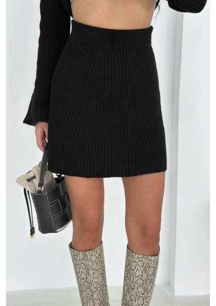 Fitilli Örgü Takım: Triko Hırka & Mini Etek Ikili Set 8009 modelleri