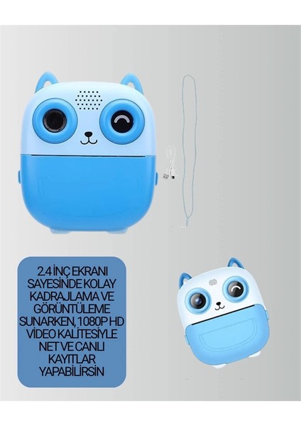 2.4” Ekranlı Mini Kamera – 1080P Kayıt + Mürekkepsiz Yazdırma modelleri