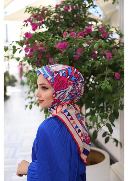 Darla Desenli Eşarp Fuşya