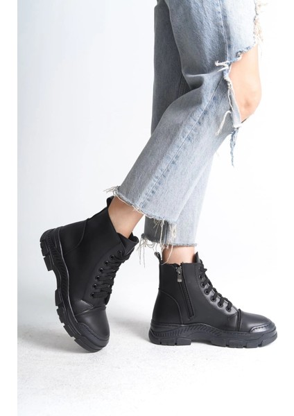 Bloom Bağcıklı Fermuarlı Ortopedik Tabankadın Bot St - Siyah fiyatları