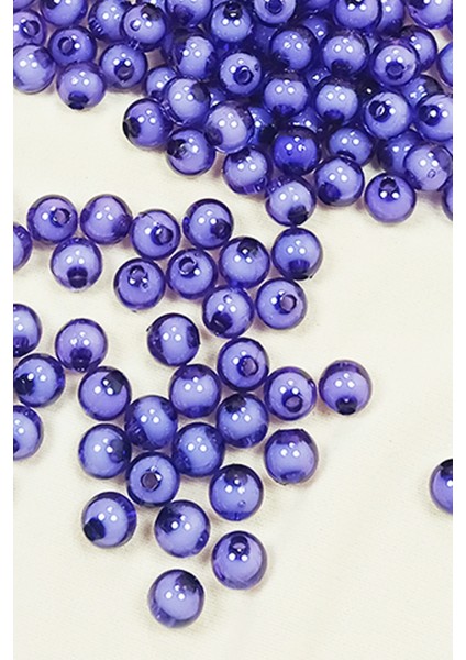 Yuvarlak Boncuk Içten Boncuklu Bileklik Çanta Boncuğu 8 mm 50 gr Eflatun - BNC472 fiyatları