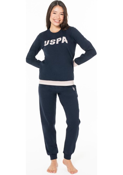 Kadın 2 Iplik Kışlık Uspa Yazılı Ev Giyim Pijama Takım, Dar Paça, Cepli fiyatları