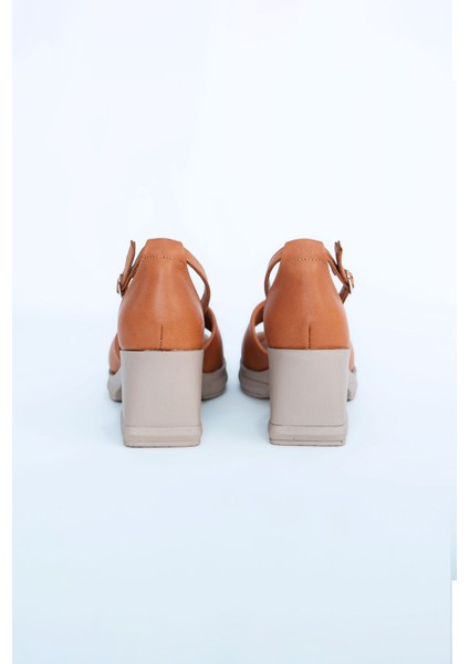 Kadın Topuklu Ayakkabı Z395001-TABA