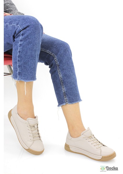 Kadın Ortopedik Hakiki Deri Spor Tarz Günlük Ayakkabı M26/KA260