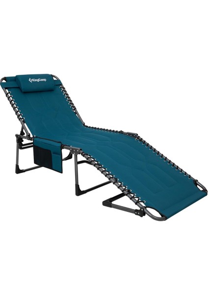 Kingcamp Magnolia B20 Premium 7 Kademeli Katlanır Dolgulu Şezlong Blue