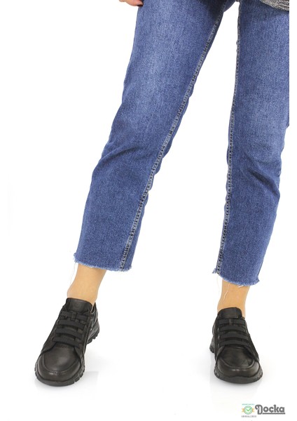 Kadın Kışlık Spor Tarz Ortopedik Hakiki Deri Bağcıksız Ayakkabı M26/KA3465