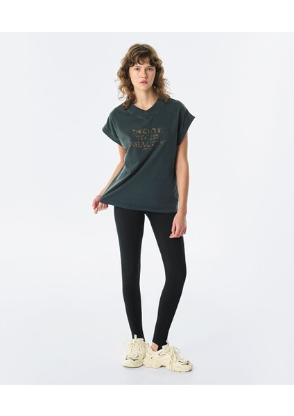 Sloganlı Oversıze Tişört TW6250070095036 fiyatları
