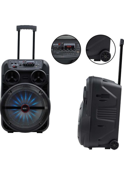 280 Watt Portatif Taşınabilir Karaoke Eğlence Mikrofonlu Ses Sistemi MXR-280 (Bluetooth Kayıt USB Şarjlı) fiyatları