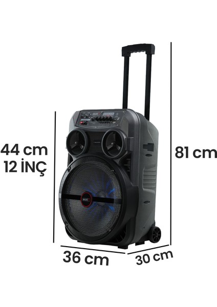 280 Watt Portatif Taşınabilir Karaoke Eğlence Mikrofonlu Ses Sistemi MXR-280 (Bluetooth Kayıt USB Şarjlı) modelleri