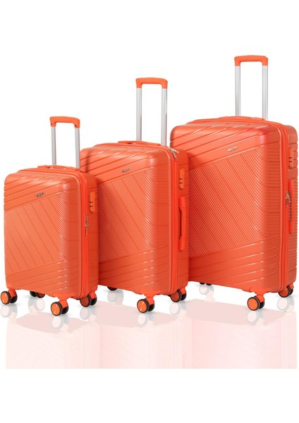 Polipropilen Kırılmaz Üçlü Valiz Seti