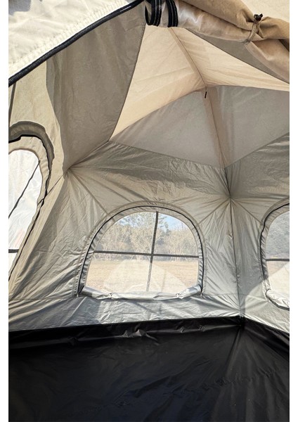 6 Kişilik Şişme Pratik Tenteli Kamp Çadırı 240X240X175