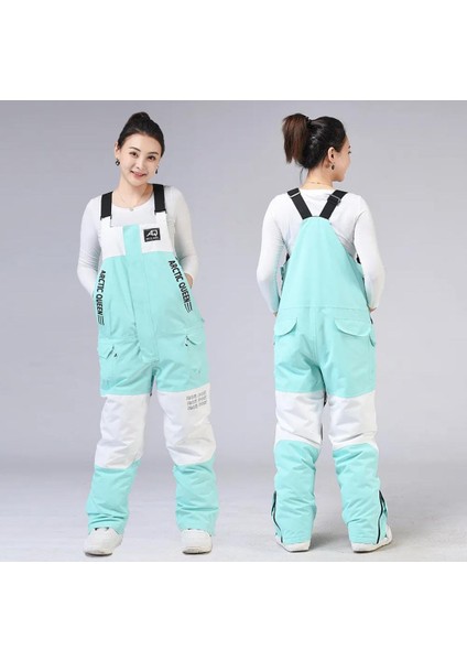 Kayak Pantolonu Çiftler Askı Kayak Pantolonu Rüzgar Geçirmez ve Su Geçirmez Termal Kayak Tulumu