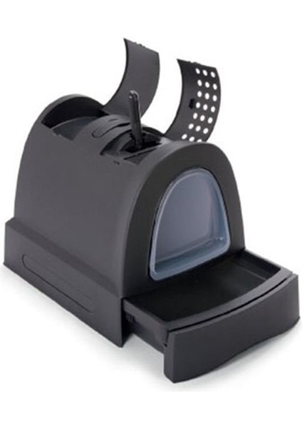 Zuma Çekmeceli Kapalı Kedi Tuvaleti Antrasit 40x56x42.5 Cm modelleri