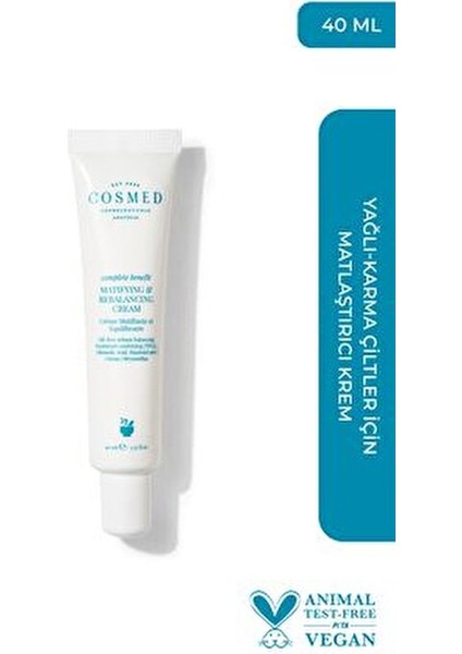 Matifying & Rebalancing Cream 40 ml Yağlı Ciltler için Günlük Nemlendirici Krem fırsatları