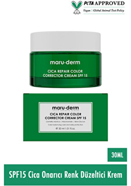 Maruderm Cica Repair Renk Düzeltici Krem SPF15 30 ml Tüm Cilt Tipleri için Dengeleyici Etki modelleri