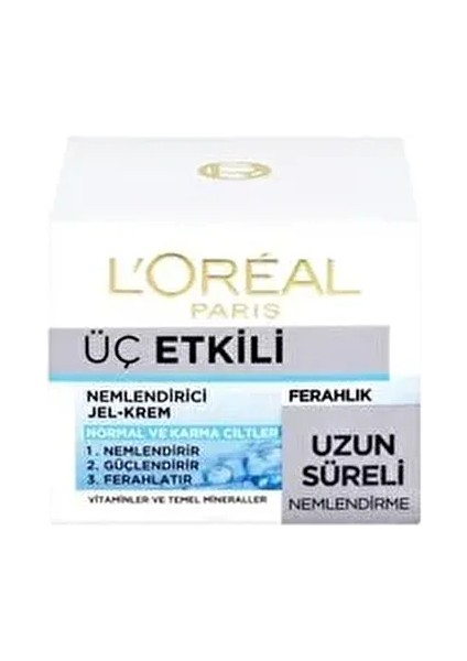 3 Etkili Ferahlık Kremi 50 ml Normal ve Karma Ciltler için Yoğun Nemlendirici fiyatları