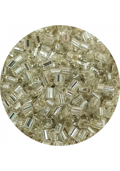 Kesme Cam Boncuk 2mm - 60 Gram - Şeffaf Gümüş - BNC378 fiyatları