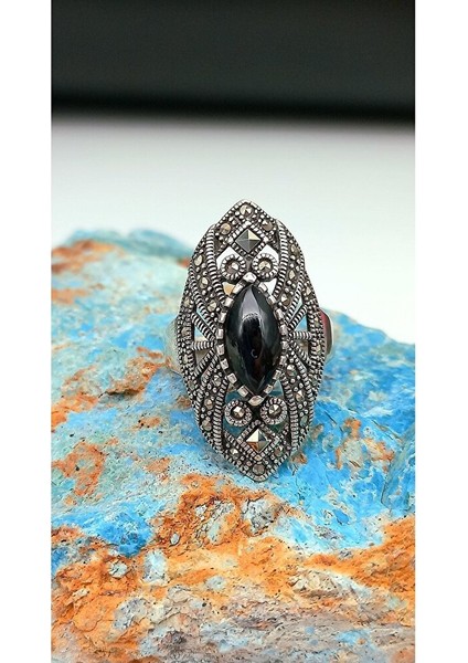 Oltu Taşı Gümüş Yüzük SY00020