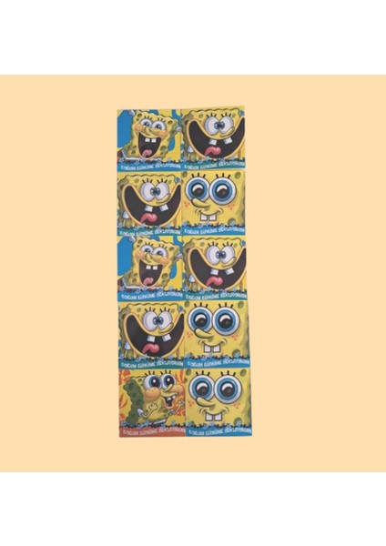 Doğum Günü Davetiye Seti Süngerbob Karepantolon 10 Kart + 10 Zarf fiyatları