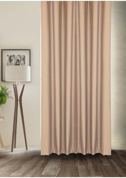 Blackout Işık Geçirmez Fon Perde Pilesiz Ekstraforlu Yüksek Kaliteli Karartma Güneşlik (BEJ)