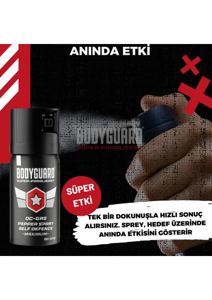 Biber Gazı Sprey 40ML Bodyguard (Göz Yaşartıcı Sprey) 5 Adet modelleri