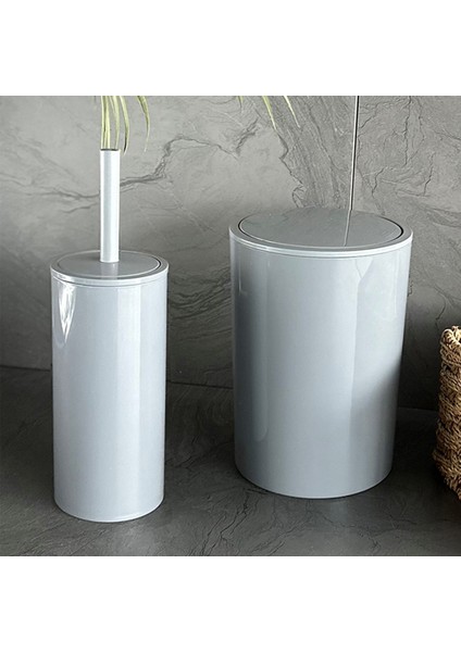 Flores Gri Banyo Seti 2'li Modern Tasarımlı Fonksiyonel Aksesuarlar