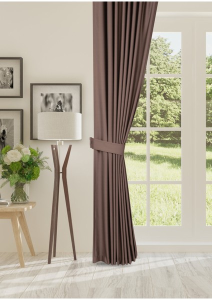 Blackout Işık Geçirmez Fon Perde Pilesiz Ekstraforlu Yüksek Kaliteli Karartma Güneşlik (SÜTLÜ KAHVE) fiyatları