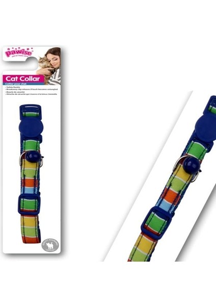 Şerit Desenli Mavi Kedi Boyun Tasması 30 Cm fiyatları