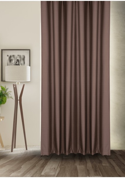 Blackout Işık Geçirmez Fon Perde Pilesiz Ekstraforlu Yüksek Kaliteli Karartma Güneşlik (SÜTLÜ KAHVE)