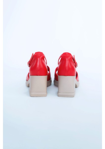 Kadın Topuklu Ayakkabı Z395001-KRIMIZI